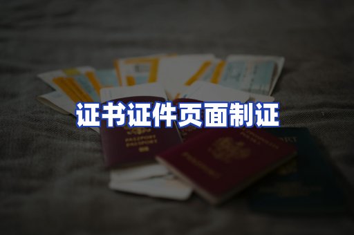 证书证件页面制证